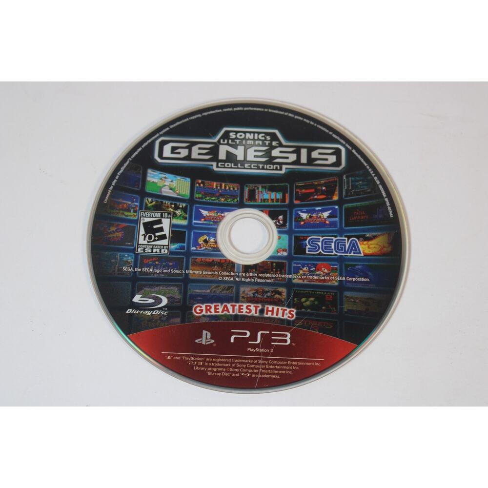 Sonic's Ultimate Genesis Collection (Sony PlayStation 3, PS3 2009) Disc Only